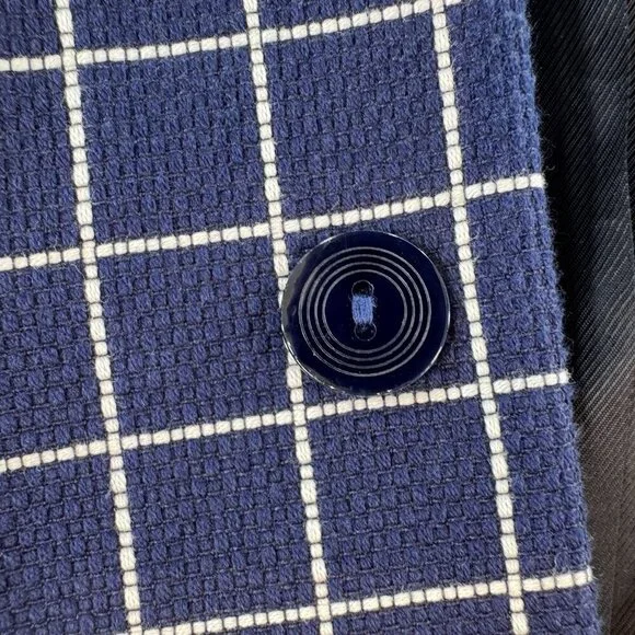 Nicola Vintage Italian Navy Blue Blazer and Skirt Set size 14 - Picture 4 of 16